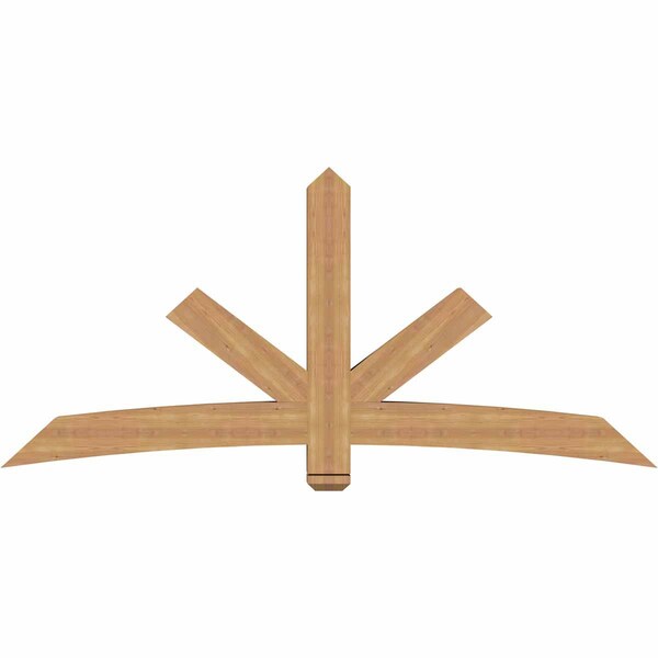 Ekena Millwork Alberta Smooth Timber Gable Bracket, Western Red Cedar, 84"W x 38"H x 5 1/2"D x 5 1/2"F, 11/12 Pitch GBW084X38X0606ALB00SWR - main